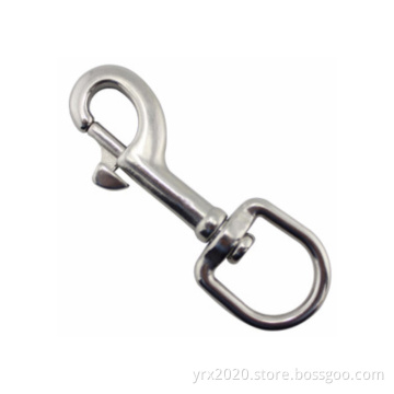 Bolt Snap Hook Half Round Base Swivel SS